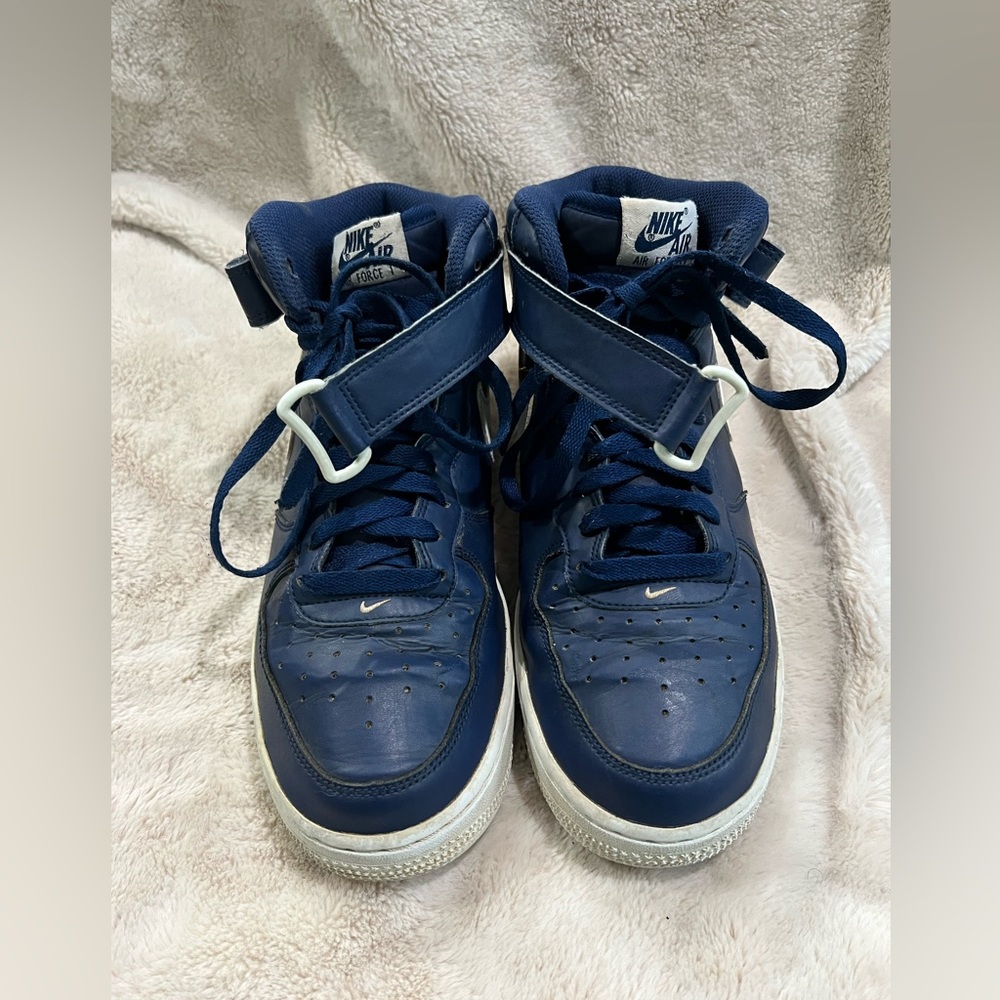 Nike Air Force 1 Hi Top Navy Blue 2016 Size 9 - Picture 3 of 7